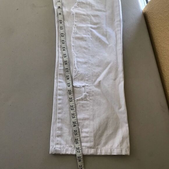 Princess Polly white distressed wide leg jeans - Picture 9 of 10